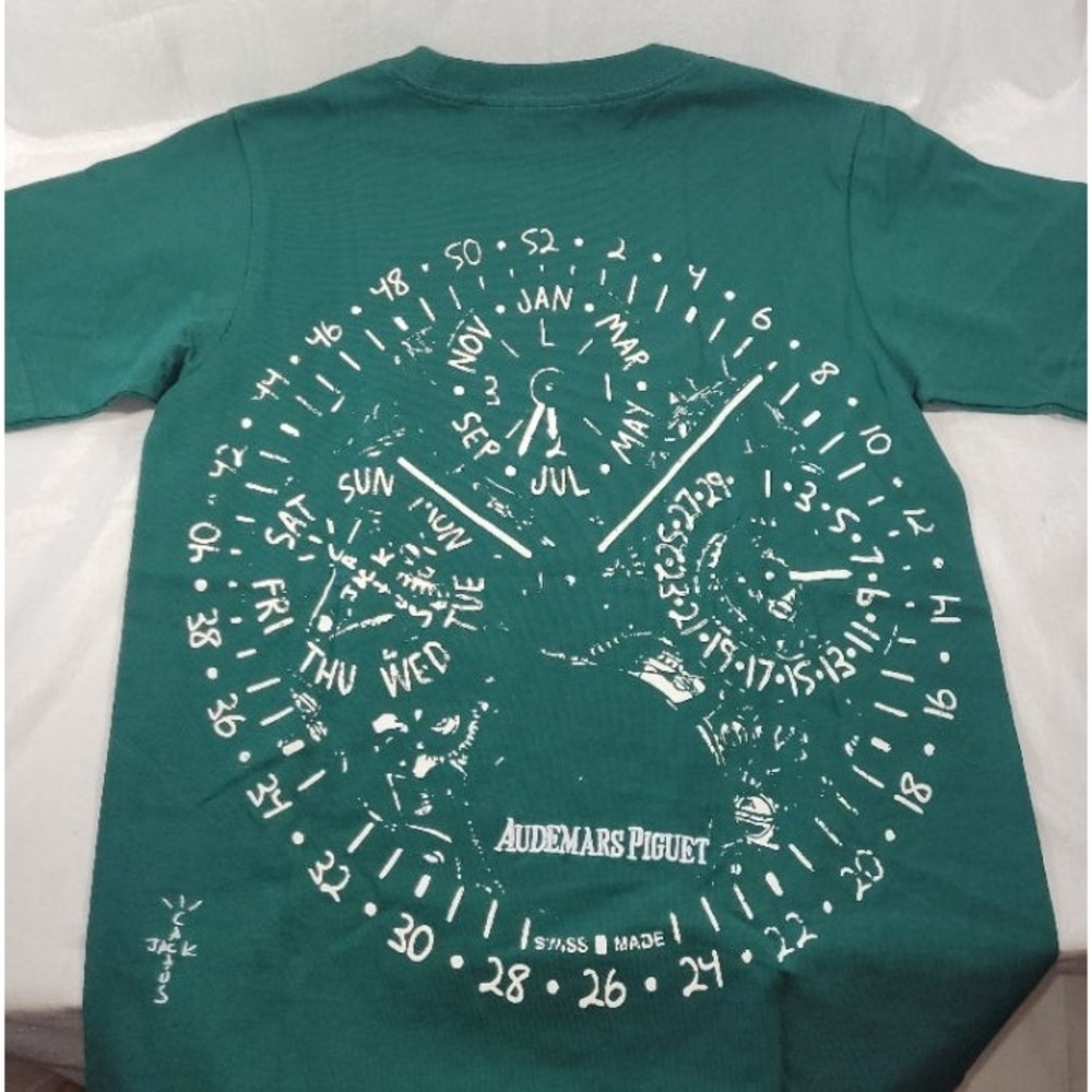 Audemars Piguet Cactus Jack Watch Face Short Sleeve T-Shirt - Green - Small NWOT
